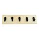 Black Iron Ivery Wooden Wall Hooks